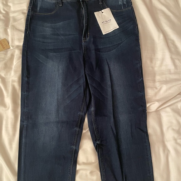 Super high waisted dark blue skinny jeans - Picture 2 of 3